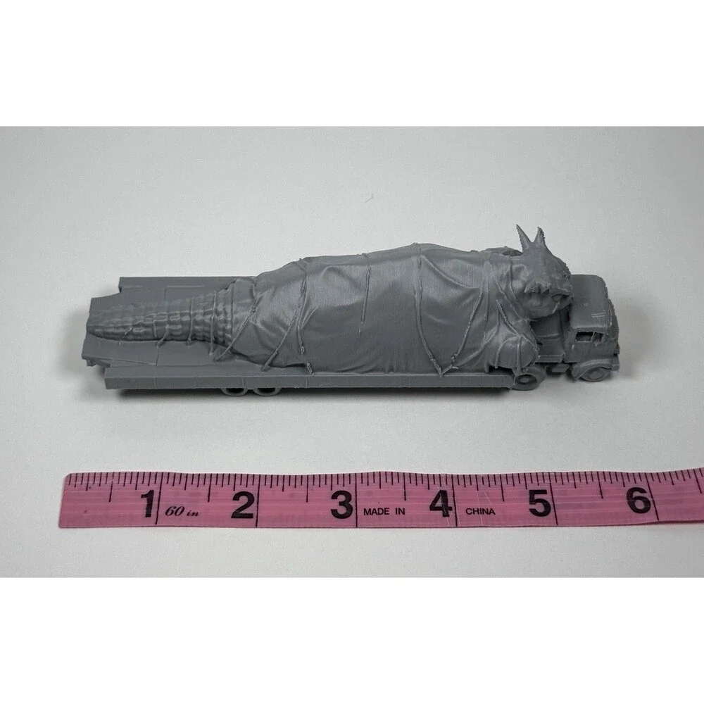 Gorgo 1961 Movie Monster Gorgo Tied Down Truck Trailer Paintable Toy